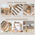 VolksRose Set Chinchilla Wooden Hamster Playground Platform, Hamster Climbing Toy, Natural Living Climb System, Small