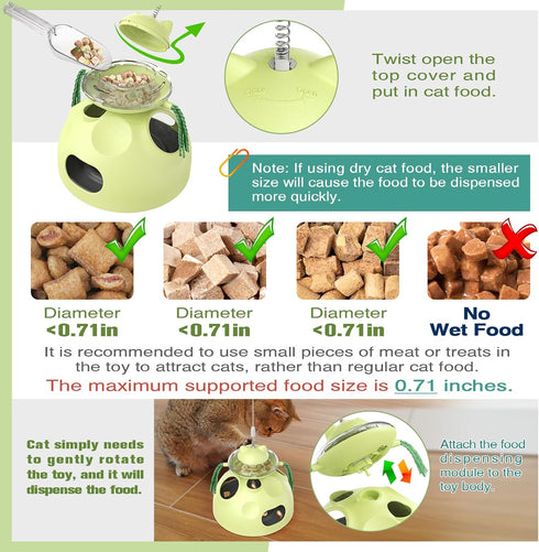 4-in-1 Sedioso Cat Toy, Cat Interactive Toys for Indoor Cats, Hide and Seek Cats Toys, Spinning Toy and Kitty Food