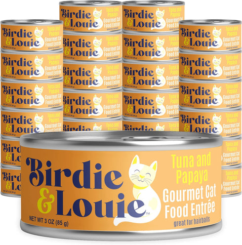 Birdie & Louie Tuna and Papaya Wet Cat Food Gourmet Entrees Flakes