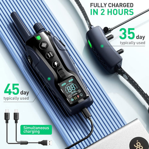 Dog Shock Collar with Remote, 4000FT Waterproof e Collar, Adjustable Pitch Beep Vibration Safe Shock, Keypad Lock
