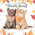 ADOGGYGO Fall Cat Collars with Removable Bandana, Adjustable Autumn Thanksgiving Collar for Cats and Kittens