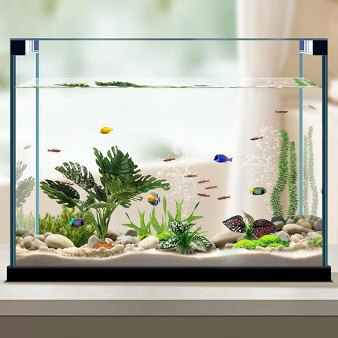 Reptile Artificial Plants, Terrarium Decorations Supplies, Aquarium Fish Tank Plant, Amphibian Habitat Accessories (L