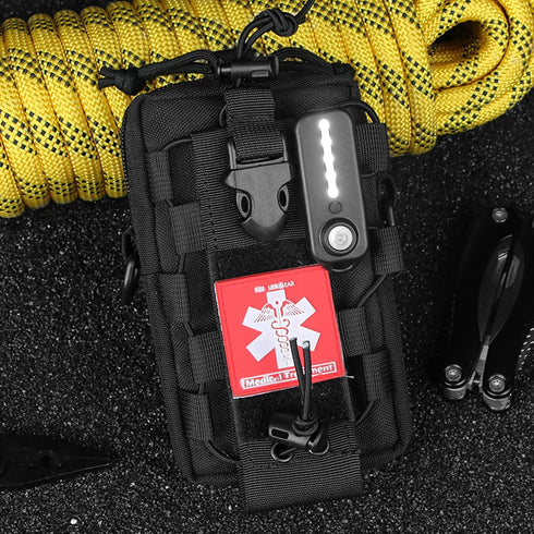 WYNEX Molle EDC Waist Pouch - Tactical Utility Organizer Water Bottle Carrier Adjustable Tool Bag for Hiking