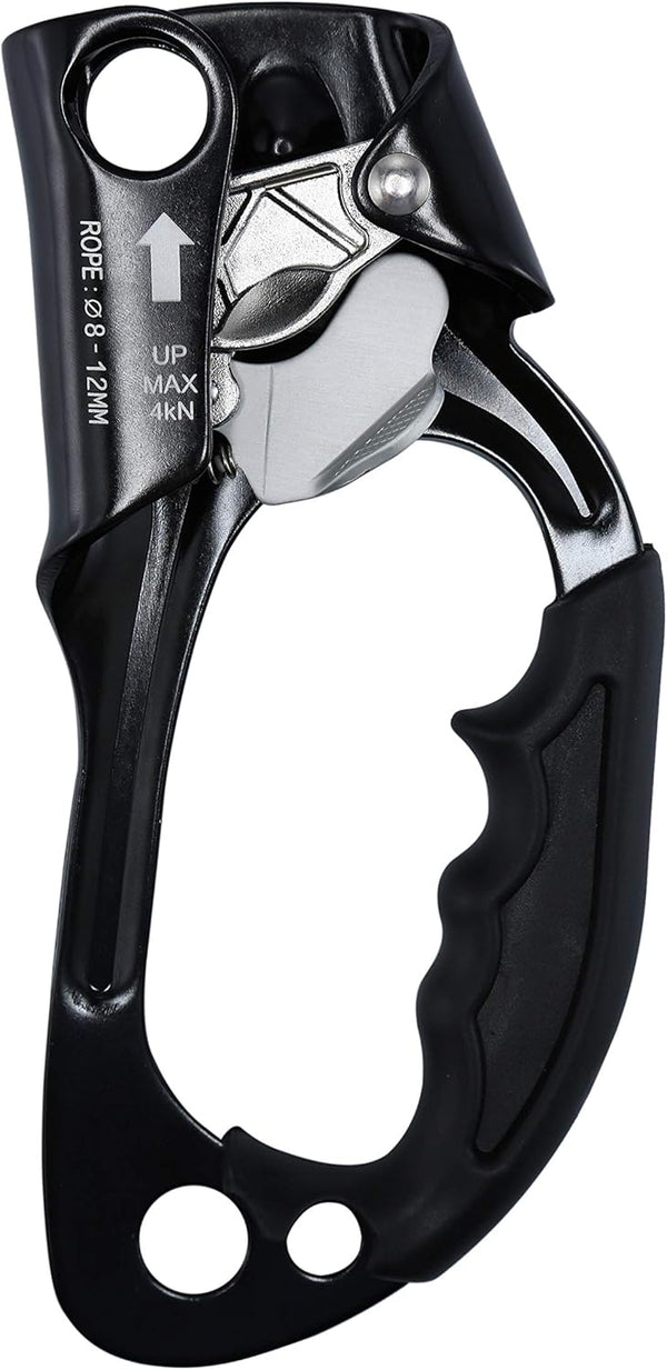 WILDKEN Climbing Hand Ascender for Outdoor Mountaineering, Rappelling Equip for 8-12MM Rope, Left Right Hand