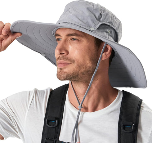 Wide Brim Sun Hats, Waterproof Breathable for Fishing, Hiking, Camping, for Men Women Kids