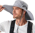 Wide Brim Sun Hats, Waterproof Breathable for Fishing, Hiking, Camping, for Men Women Kids