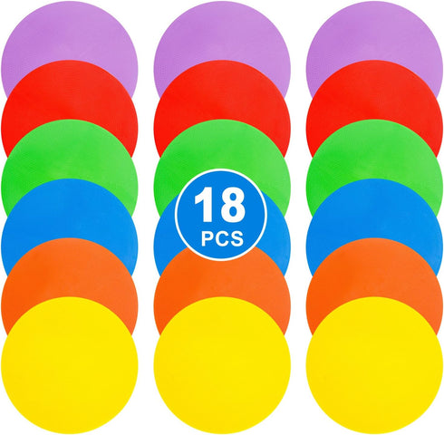 WildTracks 9 inch Spot Markers Flat Field Cones, Non Slip Rubber Agility Markers