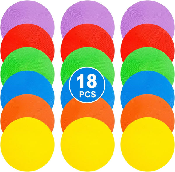 WildTracks 9 inch Spot Markers Flat Field Cones, Non Slip Rubber Agility Markers