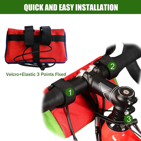 Kids Bike Handlebar Bag, Waterproof Front Basket Pack, Small Bicycle Bag for Boys, Girls, Men, Women