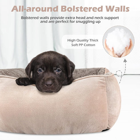 INVENHO Medium Dog Bed - Rectangle Washable Bed for Large Medium Small Dogs, Orthopedic Soft Calming Sleeping Puppy