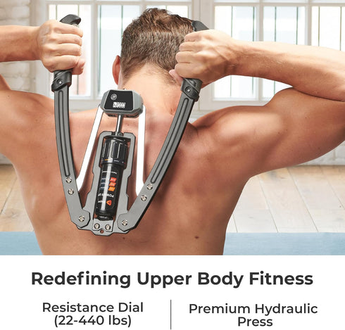 Lifepro Arm Exercise Hydraulic Power Twister - Adjustable 22-440lbs Chest Expander and Arm Workout Machine