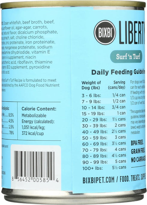 BIXBI Surf 'n Turf Wet Dog Food, 12.5 OZ