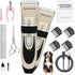 Dog Shaver Clippers Low Noise - Professional Pet Grooming Kit with Rechargeable Dog Trimmer, Comb Guides, Scissors,