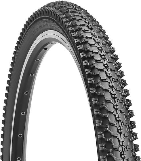 Hycline Bike Tire - 20/24/26/27.5 Inch Folding Replacement for MTB Mountain Bicycle - Black/Skinwall