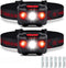 Vekkia Ultra Bright LED Headlamp Flashlight, 2 Pack White and Red Light Headlight with Adjustable Headband