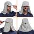 SUN CUBE Fishing Sun Hat with Neck Flap | UV Protection Outdoor Bucket Cap with Face Covering