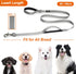 TwoEar 5FT 1IN Strong Gray Dog Leash - 2 Padded Handles, Traffic Handle for Extra Control, Reflective Walking Lead