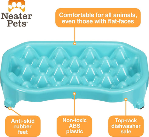 Neater Pet Brands - Neater Slow Feeder Dog Bowl - Fun, Healthy, Stress Free Design Helps Stop Bloat (2.5 Cup,