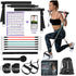 Portable Pilates Bar Kit with Resistance Bands, 3 Set Exercise Resistance Bands for Full-Body Workouts