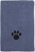 Bone Dry Pet Grooming Towel Collection Absorbent Microfiber X-Large, 41x23.5", Embroidered Stonewash Blue by Bone Dry