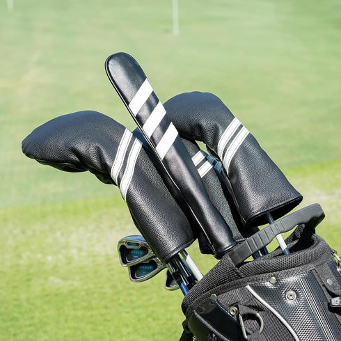 Golf Club Head Covers Set, 4pcs or 1pc Accessories for Woods and Driver Fairway Hybrids