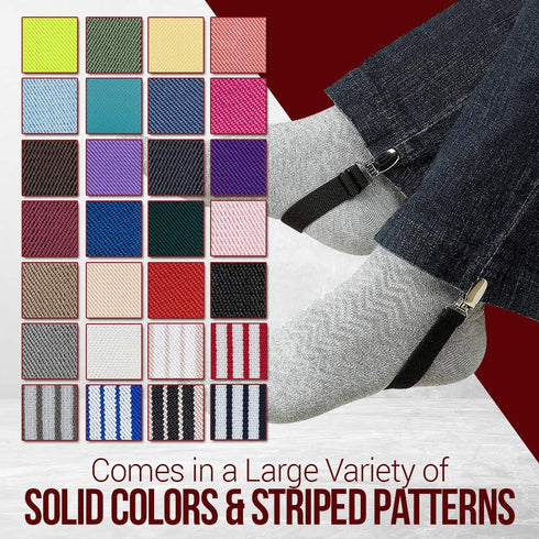 Hold’Em 1” Boot Straps Leg Pant Stirrup Elastic with Extra Heavy Clips, USA Made