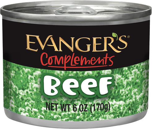 Evanger's Complements Grain Free Beef for Dogs & Cats 24 Count, 6
