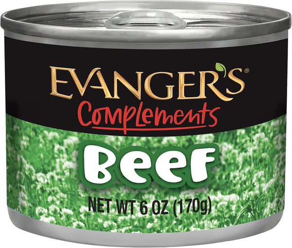 Evanger's Complements Grain Free Beef for Dogs & Cats 24 Count, 6