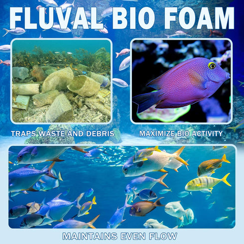 Fx4 FX5 FX6 (12 Packs) Podoy Foam Filter Pads Replacement Compatible with Fluval / Canister Filter, Aquarium Bio Sponge