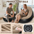 Pump)1PK Inflatable Chair for Adults,Portable Inflatables Chairs with Ottoman,Flocked Surface inflatables