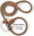 Mile High Life Heavy Duty Slip Leads for Dogs, 5 Feet No Pull Dog Training Leash with Leather Tip, Brown Rope Lead