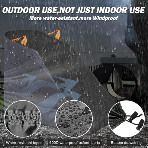 XYZCTEM Waterproof Treadmill Cover, Dustproof Running Machine Cover with Windproof Drawstring and Air Vents