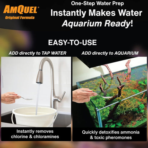 KORDON #31248 AmQuel Ammonia Control, Detoxifies Chloramine for Aquarium, 8-Ounce