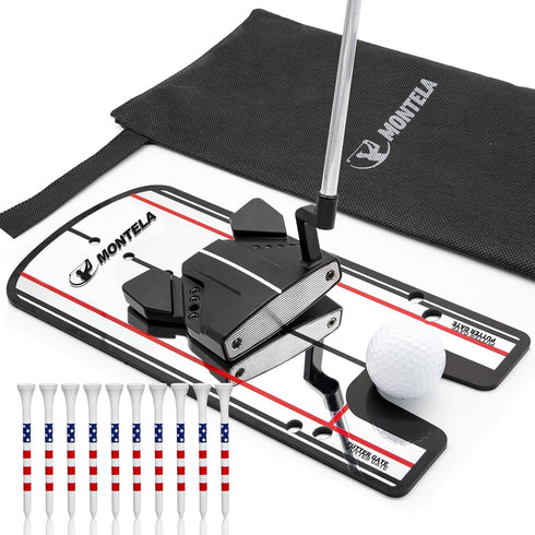 Montela Golf Putting Mirror, Portable Training Aid for Golf, Alignment Mirror Practice Trainer for Beginners