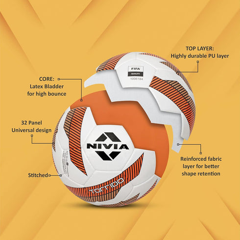 NIVIA 279 Torrido Pu Football, Size 5 White/Green