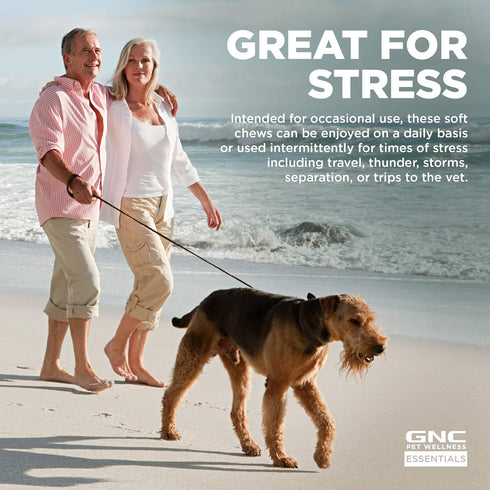 GNC for Pets Essentials Calming Soft Chew Dog Supplements | 60 Ct Bacon Flavor Chews for Calming and Relaxation