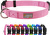 Pink Basic Adjustable Dog Collar for Small Medium Large Dogs, Breathable Quick Release Nylon Pet Collar