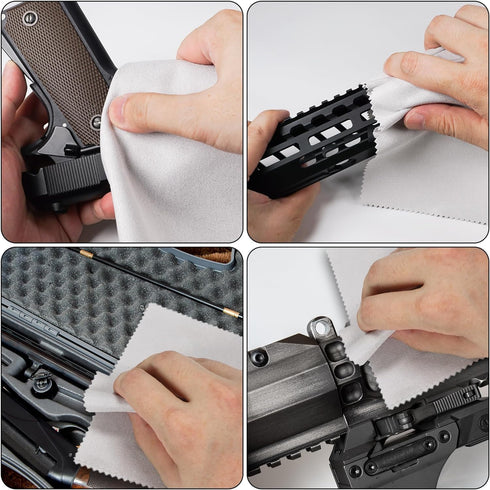 5PCS Rags12 x12 CKPART Gun Cleaning Cloth - Gray Gun Cloth Microfiber Towel Lint Free Gun Cloth, Gun Cleaning Wipes