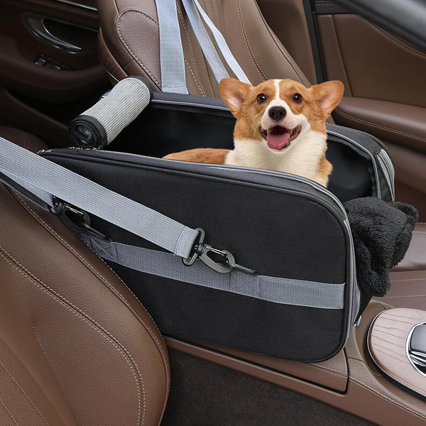 Center Console Dog Car Seat for Small Dogs,Dog Booster Car Seat with