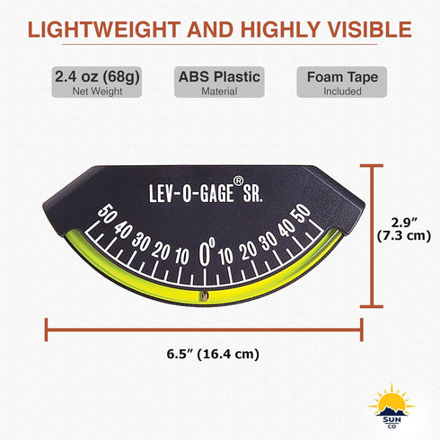 Sun Company Lev-o-gage Sr. Marine Clinometer, Heel-Angle, Measures Angle from -50 to 50 Degrees
