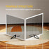 Freestanding Pet Gate with Metal Triangle Support Feet, Set of 2 for Extra Wide Foldable Dog Gates (Black)