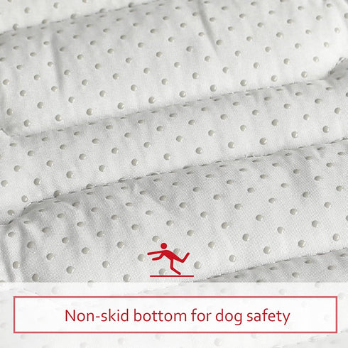 Dog Crate Mat (24" X 18") 2 Pack, Soft Dog Bed for Crate, Anti-Slip Bottom, Machine Washable Kennel Pad, Black