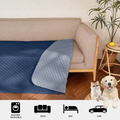 NICETOWN Waterproof Pet Blanket, Liquid Pee Proof Dog Blanket for Sofa, Reversible Furniture Protector Cover,