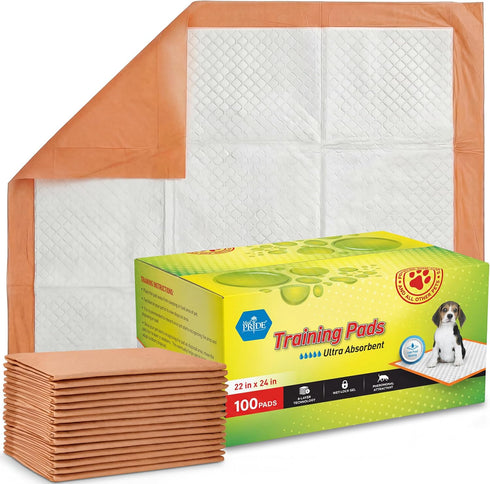 MED PRIDE Dog Training Pads with Attractant, 100 Count Disposable Puppy Pee
