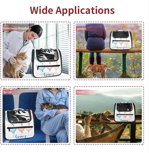 Backpack Welcome Baby Pet Cat Carrier for Kitty Small Dog, Ventilated Pet Carrier Bag for Car, Walking, Hiking