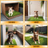 Ottomanson Artificial Grass Puppy Potty Training Pad with Tray, 15" x 30", Reusable Pee Pad for Small Pets and Dogs