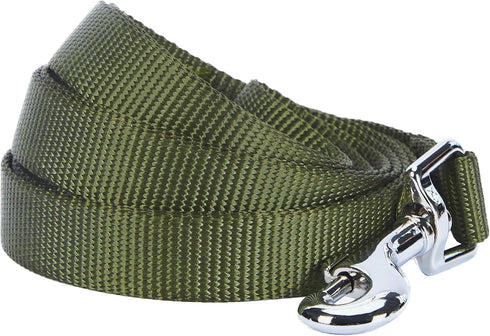 Blueberry Pet Essentials Military Green Dog Leash - 5' * 5/8" Heavy Duty Nylon Lead