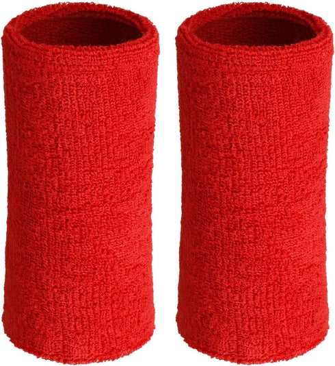 WILLBOND 6 Inch Wrist Sweat Bands for Men Women, Elastic Athletic Long Sweatband for Basketball Tennis Running
