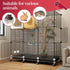 Bird Cage Feeder, 40oz Stainless Steel Food Water Bowl with Clamp for Small Animals