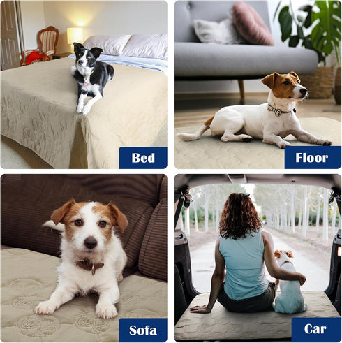 Kritter Planet No Slip Pet Couch Cover - Waterproof Dog Bed Pad, Washable Sofa Protector Mat for Dogs & Cats